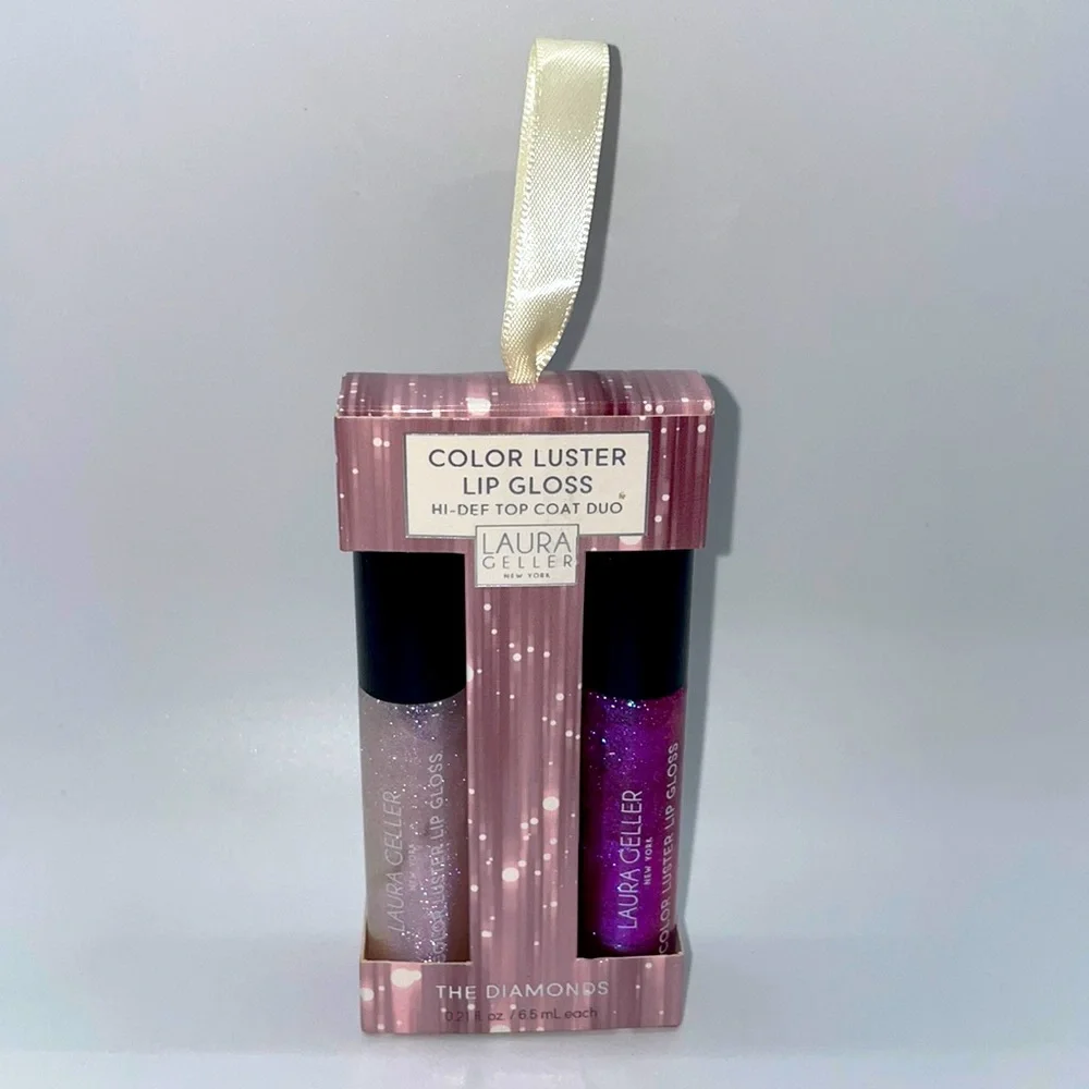 Laura Geller Color Luster Lip Gloss Hi-Def Top Coat Diamond Dust Amethyst Glaze